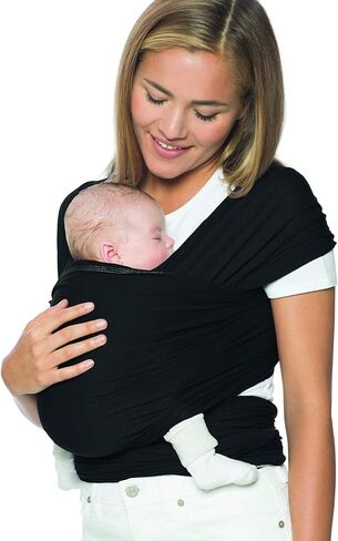 غطاء حمل الطفل Aura من Ergobaby المستدام للأطفال حديثي الولادة وحتى الأطفال الصغار (8-25 كجم)، خطوط رمادية in Kuwait