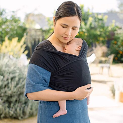 غطاء حمل الطفل Aura من Ergobaby المستدام للأطفال حديثي الولادة وحتى الأطفال الصغار (8-25 كجم)، خطوط رمادية in Kuwait