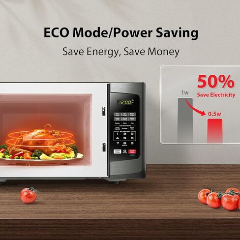 TOSHIBA Small Microwave Oven with 11 Power Levels, Sound On/Off & Eco Mode, Cu Ft, 700W, Black, MM-EM07PA(BK), ChefDefrost-0.7 Cu.Ft in Kuwait