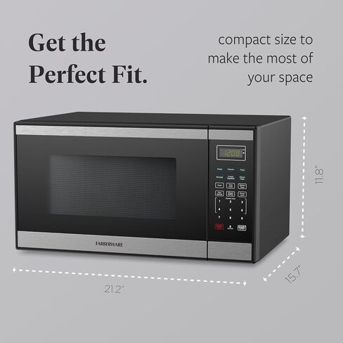 Farberware 1.1 Cu. Ft. 1000-Watt Microwave Oven Digital Control, 10 Power Levels, One-Touch Cooking, Defrost, Child Safety Lock, White in Saudi Arabia