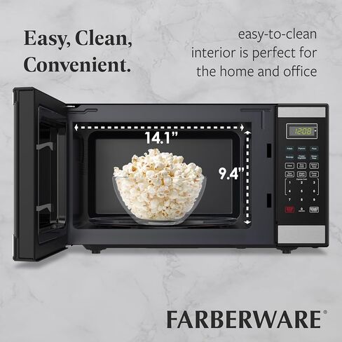Farberware 1.1 Cu. Ft. 1000-Watt Microwave Oven Digital Control, 10 Power Levels, One-Touch Cooking, Defrost, Child Safety Lock, White in Saudi Arabia