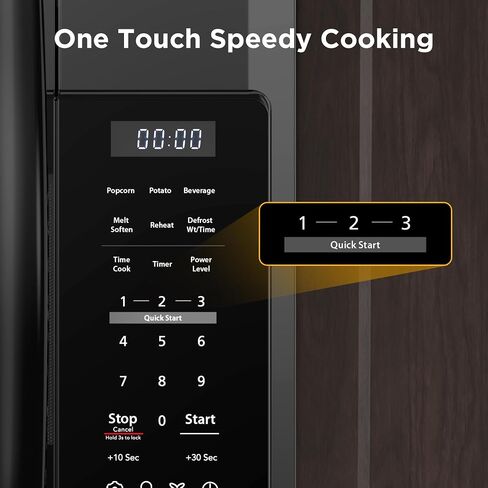 BLACK+DECKER Over the Range Microwave Oven with Vent and One-Touch Auto Cooking, 1.7 cu. ft. OTR Over Stove Microwave, Black, 1000 Watts, EM044K6CF-BK in Kuwait