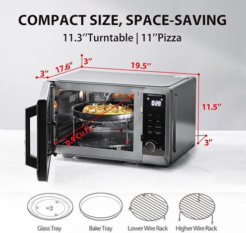 TOSHIBA Inverter Countertop Microwave Oven Air Fryer Combo MASTER Series, Broil, Convection, Speedy Combi, Even Defrost 11.3'' Turntable Sound On/Off, 27 Auto Menu&47 Recipes in Kuwait