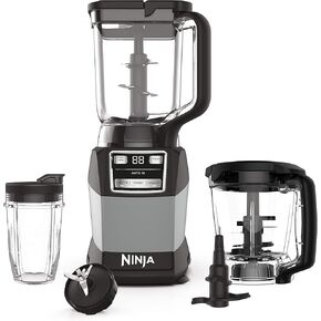 Ninja Blender ، نظام المطبخ المدمج ، 1200 واط ، 3 وظائف للعصائر ، العجين والمشروبات المجمدة مع Auto-IQ ، 72 أوقية.* الخلاط إبريق ، 40 أوقية. معالج وعاء و 18 أوقية. كوب واحد للخدمة ، رمادي ، AMZ493BRN