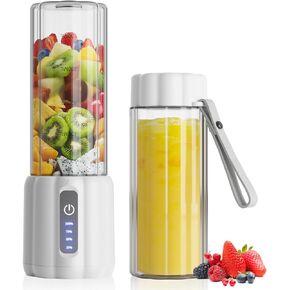 COKUNST Portable Blender, Small Smoothie & Shake Maker with LED Display, 17 oz (500ml) Personal Blender with 6 Blades, USB C Rechargeable Juice Mixer with Extra Lid for Travel, Office, Gym, Home