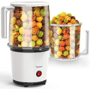Fast Hot Air Popcorn Popper, 8-Cups Popcorn Machine for Home, Air Popper Popcorn Maker, Built-In Serving Bowl with Handles, Compact & Lightweight