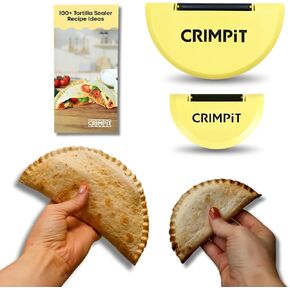 Burrito and Taco Size Sealers With 100+ Recipe Ideas Book. Now Create Mess Free Burritos, Tacos, Calzones, Quesadillas & More