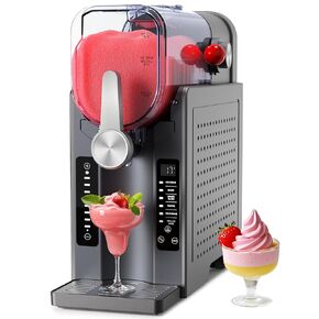 Slushie Machine - Slushy Machine for Home No Ice Needed - Professional Frozen Drink Maker with LED Display - One-Touch Reservation & 6 Pre-Set Programs for Frozen Margaritas, Frappés & Ice Cream