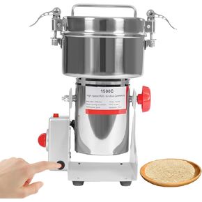 Electric Grain Mill Grinder, 2500g/5.51lb High-speed 32000r/min Food Grinder, 110V 4500W Countertop Grain Mill for Dry Spice Herbs Grains Coffee Rice Pepper (2500g)
