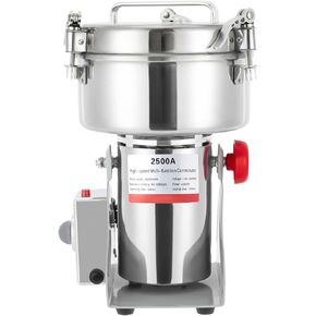 High-Speed Electric Grain Mill Grinder 2500g - Stainless Steel Pulverizer for Spices, Herbs, Cereals, Coffee, Corn, and Pepper, 4500W Commercial Grade