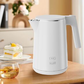 Electric Kettle 1.0L 1200W, 7 Temp Settings, 4H Keep-Warm, Fast-Boil Stainless Steel Electric Tea Kettle, 120V Water Boiler with Auto-Shut Off, Cool Touch PP Exterior for Home Office, Black