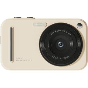 Digital Camera for Kids, WITYEAH 48MP FHD 1080P Point and Shoot Digital Cameras with 16X Zoom Anti-Shake, Compact Portable Cameras for Photography, for Boys Girls Teens Beginners,Khaki