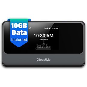 GlocalMe MeowGo G40Pro 4G Mobile Hotspot Device with 10GB US/CA/MX Data 30 Days, Portable WiFi Hotspot for Travel in 200+ Countries, No SIM Card Needed, 10 Connected Devices (MeowGo G40Pro with 10GB)