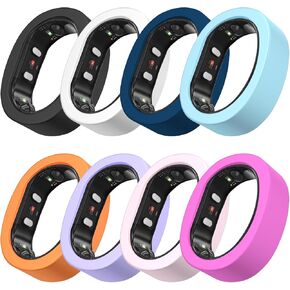 8 Pack Silicone Cover for Ringconn Gen 2/2 air,Anti-Scratch Shockproof ElasticRing Protector Compatible with Ringconn Gen 2/2 air, Working Out Accessories Men Women (M(9/10/11))