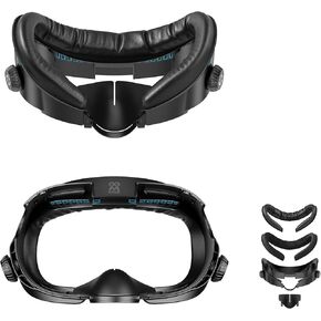 AMVR FC4 Upgraded Face Cover Pad Facial Interface Compatible with Meta/Oculus Quest 3 Accessories, with Knob Adjustable, NOT Compatible with Meta Quest 3S (Better for Halo Head Strap)