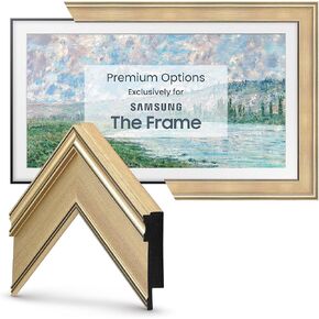 Frame My TV Deco TV Frames - Champagne Smart Frame Compatible ONLY with Samsung The Frame TV and Pro (65 inch, Fits 2021-2025)