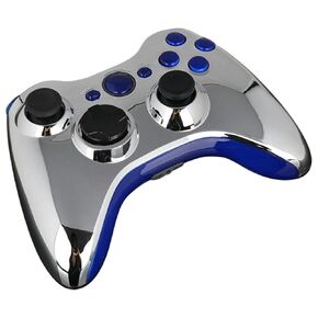 Modfreakz® Shell/Button Kit Collection Silver/Blue (وليس وحدة تحكم ، لوحدات التحكم في Xbox 360)