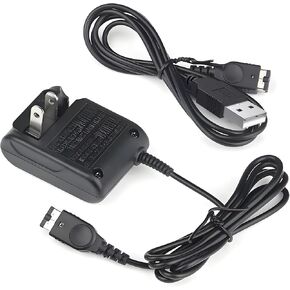 Gameboy Advance SP Charger - AC Wall Adapter & USB Charging Cable Compatible with Nintendo DS/GBA SP Systems, Portable Travel Power Cord for Gaming Accessories