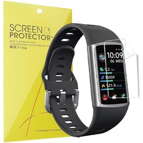 Compatible for FITVII FINO 2 Screen Protector, [6 Pack] Full Coverage TPU Clear Film Compatible for FITVII FINO 2 Slim Fitness Tracker (6 Pack)