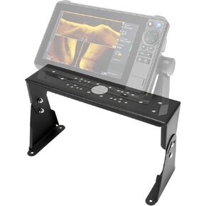 Universal Fish Finder Graph Mount for Boat, Adjustable Bottom Angle, Deck Marine Electronic Mount, Reserve Foot Pedal Space, Compatible with Garmin/Lowrance/Humminbird and More (8" H)