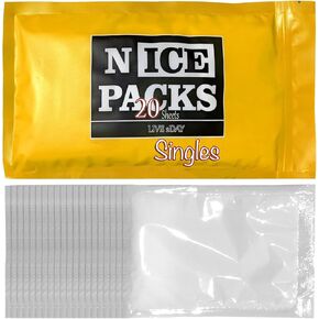 Nice Packs Reusable Dry Ice Packs for Coolers, Lunch Boxes, Frozen Food Shipping - Flexible and Long Lasting (10 Large Sheets) in Saudi Arabia