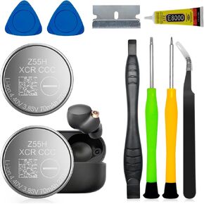 Z55H Battery Replacement for Sony Headset WF-1000XM4 Wireless Earbud Headphones with Tools Kit (2 Pcs 3.85V 70mAh)