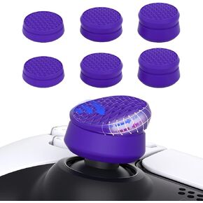 PlayVital 3 Height Armor Thumbs Cushion Caps Thumb Grips for ps5, for ps4, Thumbstick Grip Cover for Xbox Core Wireless Controller, Thumb Grip Caps for Xbox One, Elite Series 2, for Switch Pro - Black