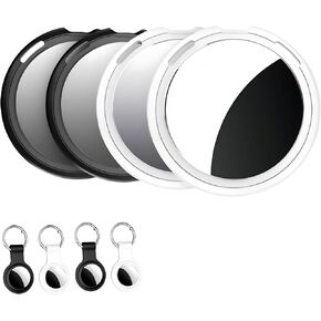 Air Tracker Tags 4 Pack [Apple MFi Certified] Pair with Apple Find My(iOS Only) Smart Bluetooth Tracking Tags Key Finder Item Locator Waterproof Worldwide Tracker for Pets Wallet Backpack Dogs Luggage
