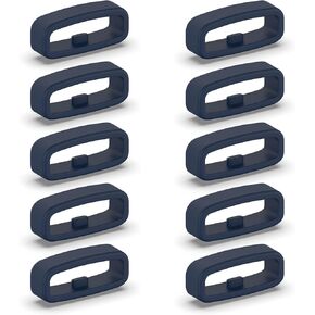 10pcs Silicone Fastener 18mm / 20mm / 22mm Wristband Keeper Smartwatch Strap Retainer Holder Replacement Accessory