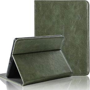 Case for All New 7 Inch Kindle, 2024 Paperwhite 11th Gen & Sig. Ed. 7" - Green Vintage PU Leather Cover, Slim Durable Anti-Slip Design (2024 Paperwhite Sig.(12th) 7")