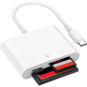 3-in-1 USB-C Card Reader, CF/SD/Micro SD Memory Card Adapter for Mac, Laptop, Android
