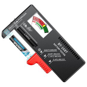 Dlyfull Battery Tester, Universal Battery Testers Small Battery Checker for AAA AA C D 9V 1.5V Button Cell Household Batteries (Magnetic Version)