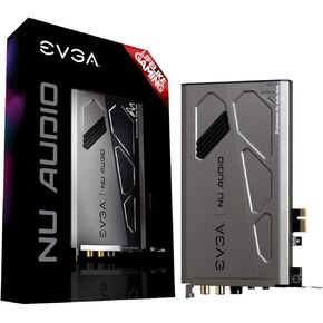 EVGA NU Audio Pro 7.1, 712-P1-AN21-KR, 7.1 Surround, Lifelike Audio, PCIe, RGB LED, Backplate, Designed with Audio Note