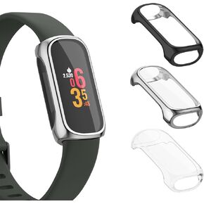 [3-Pack] Case for Fitbit Inspire 3 Screen Protector, Soft TPU Full Around Protective Cover Bumper for Fitbit Inspire 3 Fitness Tracker (Clear/Clear/Clear)