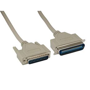 Cableleader 6ft IEEE-1284 DB25M إلى CN36M كابل الطابعة المتوازي ، 28 AWG ، مزدوج محمي ، DB25 ذكر ل CN36 ، نقل عالي السرعة للطابعات والماسحات الماسحة ، البيج.