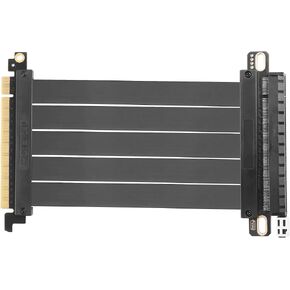 PCIE 3.0 X16 Expansion Cable, PCI-E 16x Extreme Hi-Speed Adapter Upright Card 180 Degree Connector for GPUs, WiFi, USB, Sound Cards, etc - 20 cm/7.87 in