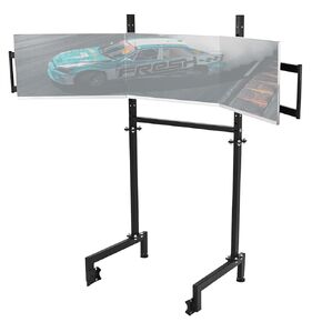 Dardoo Sim Racing Triple Monitor Stand with Adjustable Height & Width for 24-32 Inch Display 3 Screens TV Mount Compatible with Round Tube Racing Sim Cockpit
