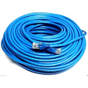 CableVantage Cat5 CAT5 Patch Cable Cord 500mhz Ethernet Internet Network Cable LAN RJ45 UTP for PC Computer PS4 Xbox One Modem Router RJ45 Computer Networking Cord Blue (200 Feet, Blue)