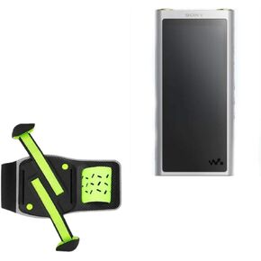 BoxWave Holster Compatible with Sony NW-ZX300 Walkman - FlexSport Armband, Adjustable Armband for Workout and Running - Stark Green