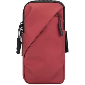 Arm Band for Phone for Running Arm Bag Polyester Waterproof Double Layer Large Capacity Breathable Outdoor Fitness Running Cellphone Card Case (Black)