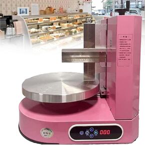 Cake Making Equipment,Semi Automatic Birthday Cake Cream Spreading Machine Cakes Plastering Cream Coating Filling Maker (White)