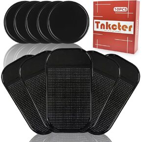 Sticky Gel Pad for Car Dashboard 10 Pack,Silicone Non Slip Pads to Car Dashboard,Glass,Mirrors,Metal Tile Wall,Kitchen,Phone Stand,Recipe Holder,etc Tnkcter