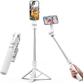 Ubeesize Selfie Stick Trans Trans for iPhone و Android ، و 52 '' 'Tripod Tripod قابلة للتمديد مع عصي صورة شخصية محمولة عن بعد مع حامل الهاتف لتسجيل الفيديو والسفر