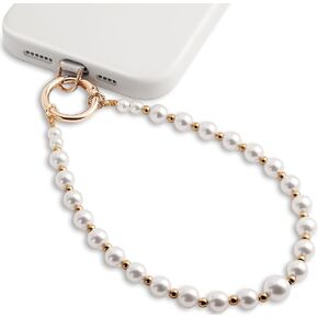 Phone Charm for Women, Anti-Theft Phone Wrist Strap Hands-Free & Beaded Chain, Detachable Cell Phone Lanyard with Tether Tab