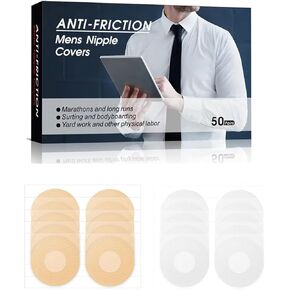 100Pcs Nipple Covers Sticker Men, Anti-Chafing, Ultra Comfortable, Hypoallergenic Materials, shield Running Gear, Anti Chafe Marathon Essentials White