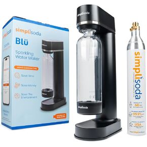 BLÜ Sparkling Water Maker, Premium Soda Streaming Machine, Carbonated Water Machine and Soda Maker - Black (No CO2 Cylinder Included)