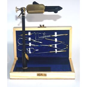 AMPRO Fly Tying Tool Kit with Crown Vise, Tools, and Pedestal Base