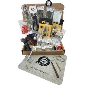 Beginner Fly Tying Kit - All The Essentials You Need to Start Tying Flies - Tie 5 Different Fly Patterns - Hooks, Beads, Tools & Essentials Included!