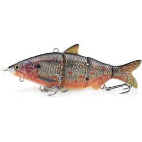 ODS Robotic Fishing Lure Animated Sinking Electric Segmented Bait with Metal Joint for Freshwater and Saltwater