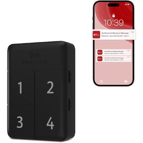 eMACROS Pro 4 Solar Driveway Alarm with App,1/2 Mile Range, Perfect for Use with Home Security Cameras, Rechargeable Base Station with 7-Day Backup Power & 58 Chimes, Idea Gifts for Parents (2025 New)